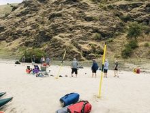 Bocce ball. We had a big beach for camping this particular night. 
