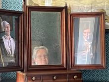 This was a really interesting presentation.  There was a three paneled mirror, but then a film started in two panes of the mirror.  The left side was the father complaining about his son and the right side was the son complaining about Dad!