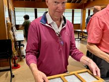 My bro making paper the old fashioned way 
