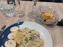 Chicken ballotine and a mushroom sauce…