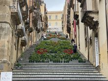 The most famous steps are at Scalinata di Santa Maria del Monte--this is the view from the bottom