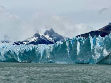 View of glacier from  boat