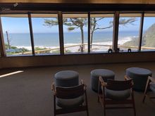 They have a number of very short videos you can watch and the usual park type displays of flora and fauna and these chairs with foot stools so you can simple sit and watch the panoramic view