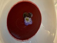 BlackBerry and grape gazpacho 
