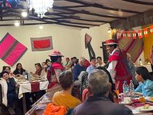 Inca culture dances at dinner restaurant