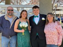 Keegan (17) and his date. 