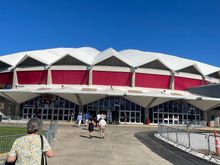 Not a spaceship. Madison’s Alliant Energy Center, our venue. A gorgeous place 