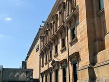 The entrance to the Australian Museum, which is a combination of science, culture and nature museum. 