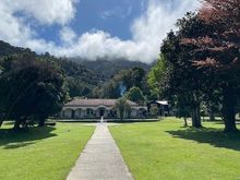 When we arrived at Furneaux Lodge, the sun was breaking out.