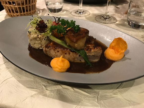 Tuna ‘Rossini ‘ which comes with foie gras on top