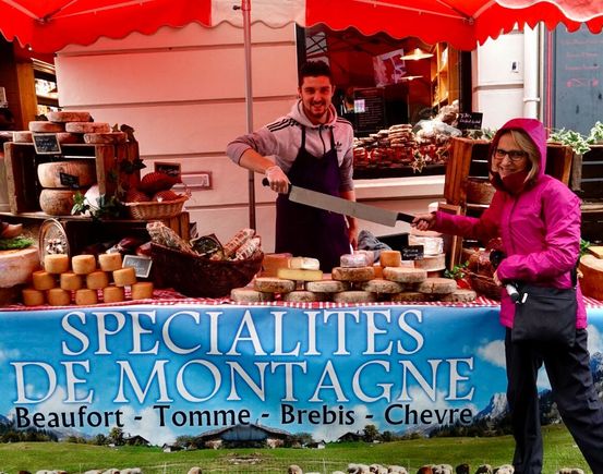 DW cutting the cheese on market day- it was delish Oh my, more stuff DW tried to avoid...