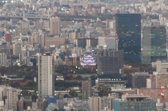Osaka Castle and environs from Abeno Harukas