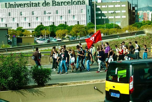 Many of the demonstrators came from that university.