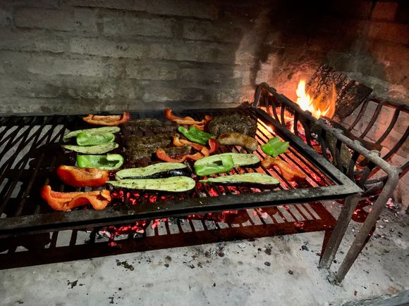 A barbecue at the house 