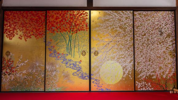 Panel doors at Enko-ji temple