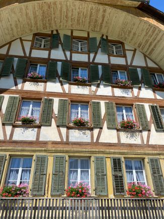 This was taken from the road. The house was incredibly imposing and so I looked up, snapped the shot and then took a photo opposite the house. 