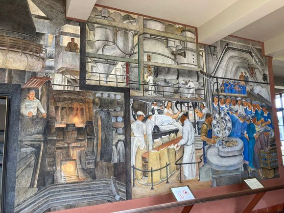 Murals inside Coit tower 