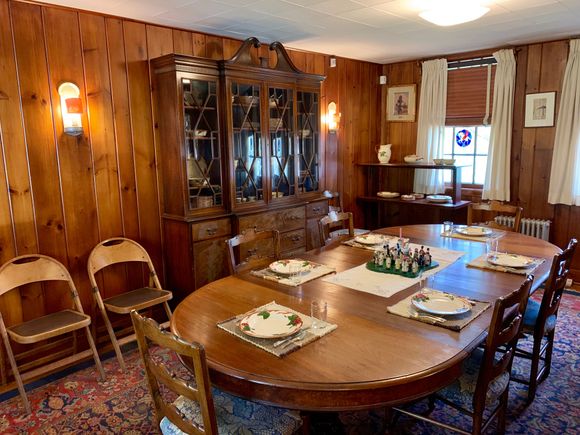  Eleanor’s  “fancy“ kitchen where she served everyone meals who came to visit her. She was proud of the fact that she served her guests on Carrel-like dishes, etc. 