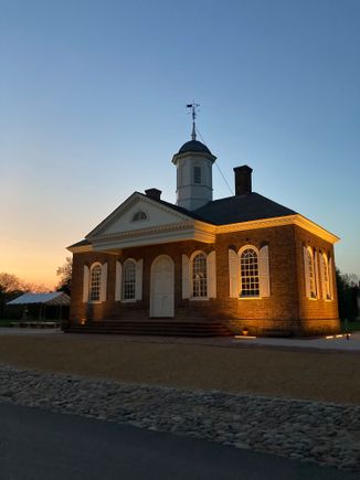 Courthouse at dusk
