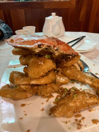 Signature crab at R&G Lounge