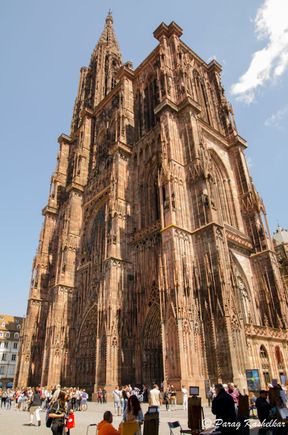 This famous landmark of the Alsace region was the tallest building in the world from 1647 to 1874, and still has the honor of being the 6th tallest church in the world, and the tallest building still standing that was built entirely during the medieval period.  Today, if you climb the North Tower (all 300+ steps) you can see as far as the Black Forest on a clear day.
