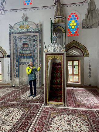 Inside a Mosque, very beautiful.