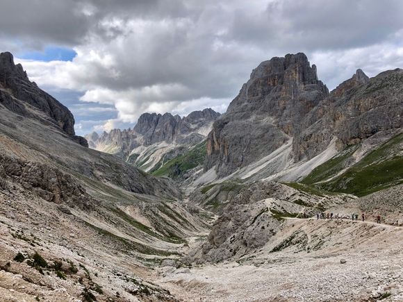 On the path up to Rifugio Principe. The ants go marching one by one...