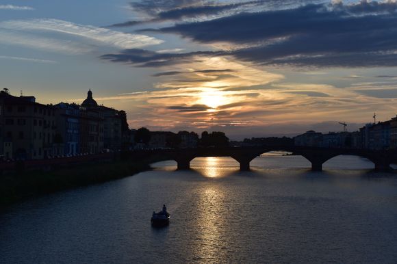 My first evening in Florence - sunset.