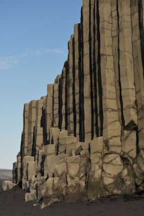 Basalt columns along Reynisfjara beach