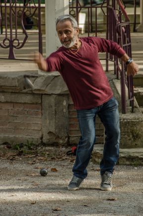 Petanque in the park.