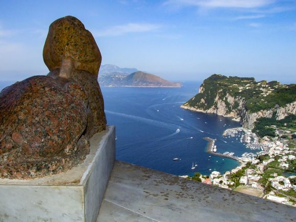 Iconic shot of the Sphinx from Villa San Michele