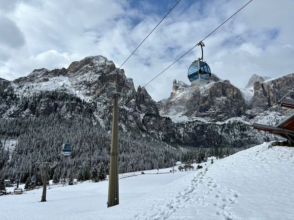Then it snowed. Colfosco lift to Rifugio Edelweiss