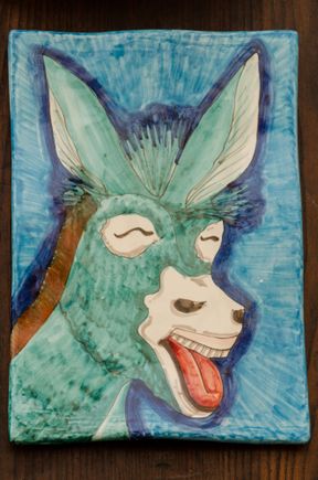 Donkeys have actually played a important role here over the centuries. Ceramic art still celebrates the beasts. As it should.