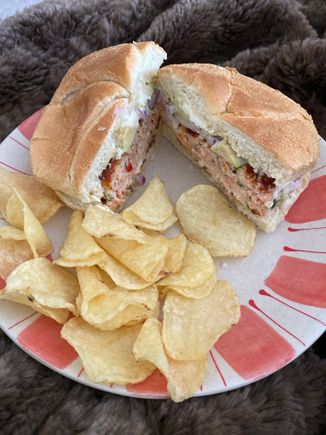 Today’s lunch - salmon burger. I mean who would want this to end??