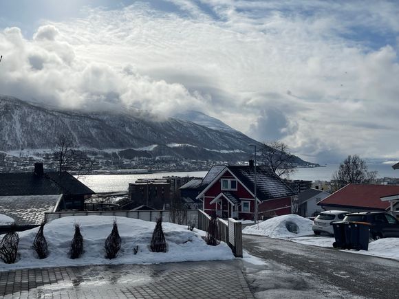Tromso bay view from residential area