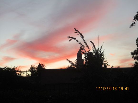 Sunset from our patio at Dar Rhizlane