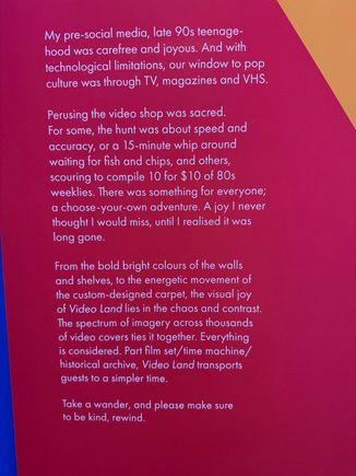 The artist's reflections on video stores, an important part of his younger self.