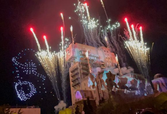 The night show used drones 