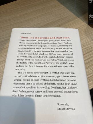 Haven’t started it yet but seems to attempt to explain the F’ headedness that would make the Barnum Circus spruiker a serious contender to run the US in some people’s minds.