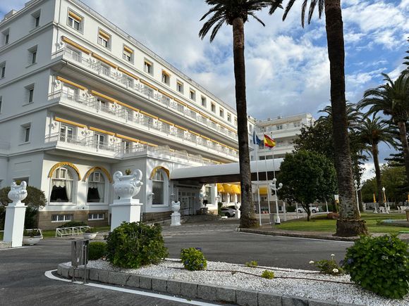 Exterior of the Gran Hotel La Toxa, now a Eurostars property....a glorious old-world hotel that has hosted the former and current Kings of Spain, among other notables.  When we were a wedding took place and was interesting to watch the festivities from our room.