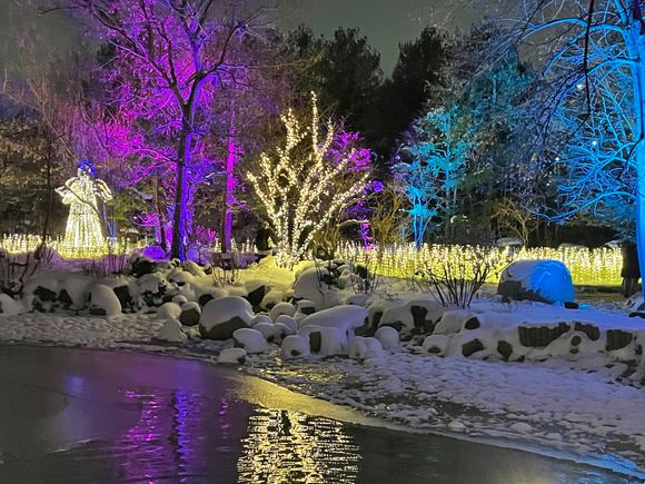 The snow makes it all prettier. It was a lovely evening, no wind, which made walking around really nice. 