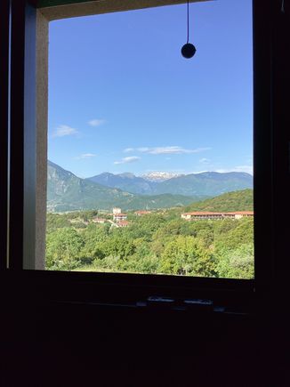 Looking out from our room