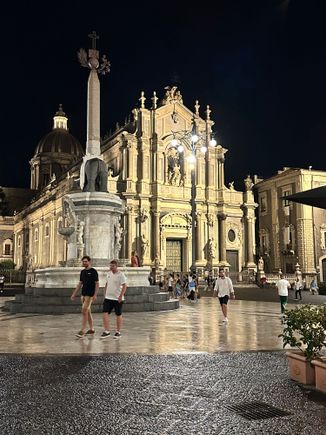 CATANIA.. Piazza del Duomo about 10pm.
