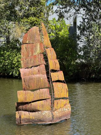 Sailboat sculpture