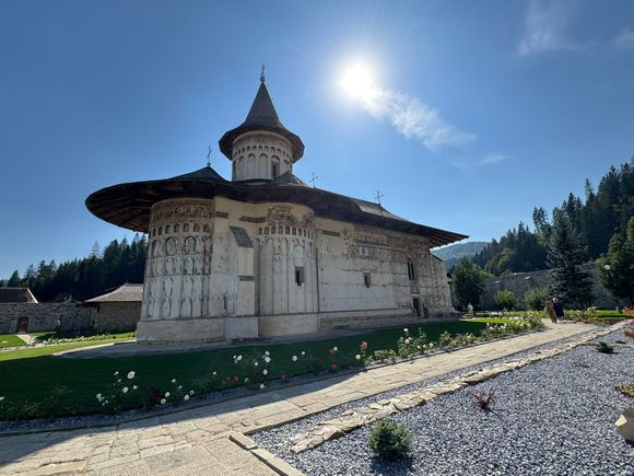 Voronet Monastery - this was our view as we entered the gate