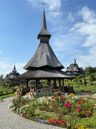 Barsana Monastery and its beautiful flowers