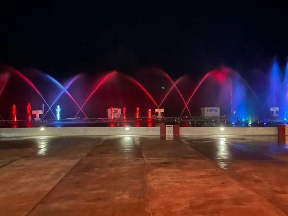 More light show. It was windy and we actually got wet!