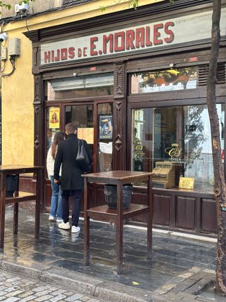 Facade of E. Morales; there is this main entrance and one on the side street, to the right when you face the facade