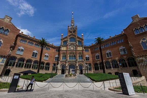 The entrance of Recinte Modernista de Sant Pau