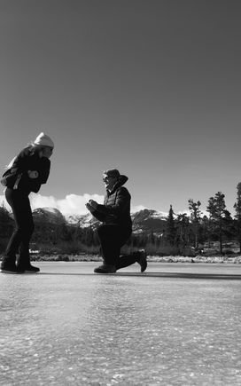 My grandson Dylan.  And his now fiancé Chloe. This happened Wednesday in Colorado. Happy happy, joy joy. 
